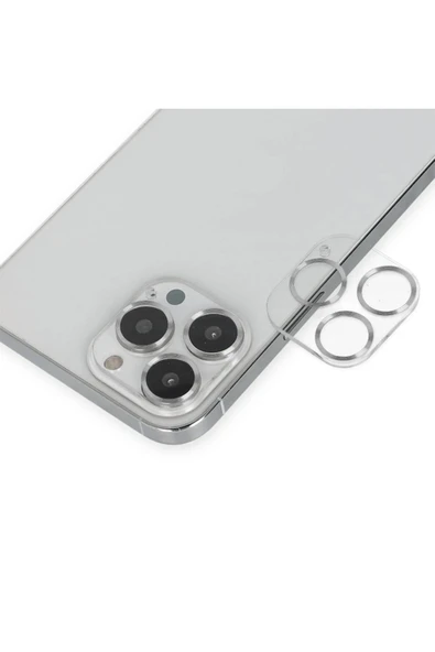 iPhone 14 Pro Max Band Metal Kamera Lens - Gümüş-(5796) ürün görseli 1