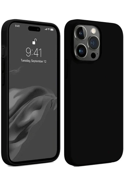 iPhone 15 Pro Kılıf First Silikon - Siyah-(5796) ürün görseli 1