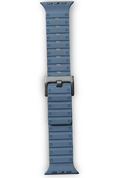 Apple Watch 42mm Magnus Mıknatıslı Silikon Kordon - Mavi-(5796) ürün görseli 1