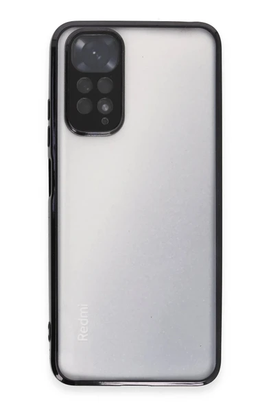 Xiaomi Redmi Note 11 Kılıf Lensli Silikon - Siyah-(5796) ürün görseli 1