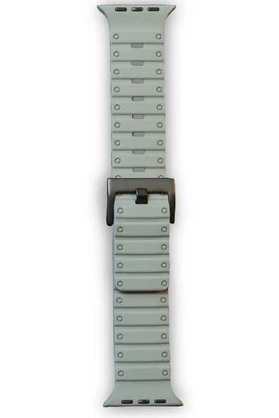 Apple Watch 42mm Magnus Mıknatıslı Silikon Kordon - Gri-(5796) ürün görseli 1