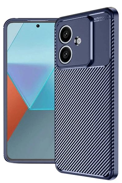 Oppo A3 Kılıf Auto Focus Karbon Kapak - Lacivert-(5796) ürün görseli 1