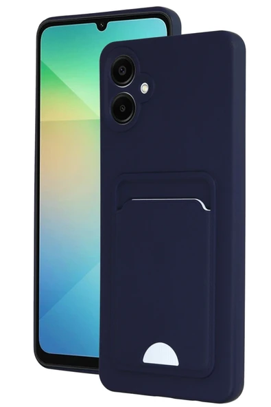 Samsung Galaxy A06 Kılıf Kelvin Kartvizitli Silikon - Lacivert-(5796) ürün görseli 1