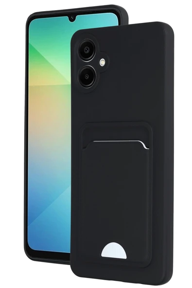 Samsung Galaxy A06 Kılıf Kelvin Kartvizitli Silikon - Siyah-(5796) ürün görseli 1