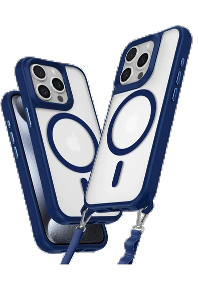 iPhone 14 Pro Max Kılıf Enka Magsafe Silikon Kılıf - Lacivert-(5796) ürün görseli 1