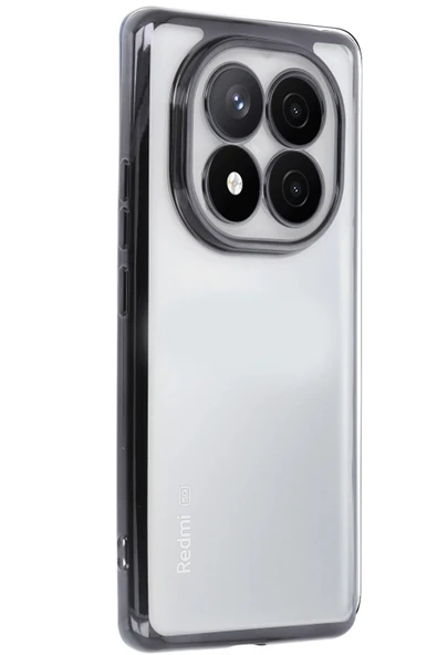 Xiaomi Redmi Note 14 Pro 5G Kılıf Lensli Silikon - Siyah-(5796) ürün görseli 1