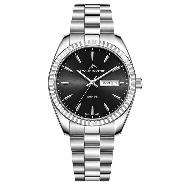 ROCHE MONTRE RMG6001-01 SWISS MADE SAFİR CAM ÇELİK ERKEK KOL SAATİ ürün görseli 1