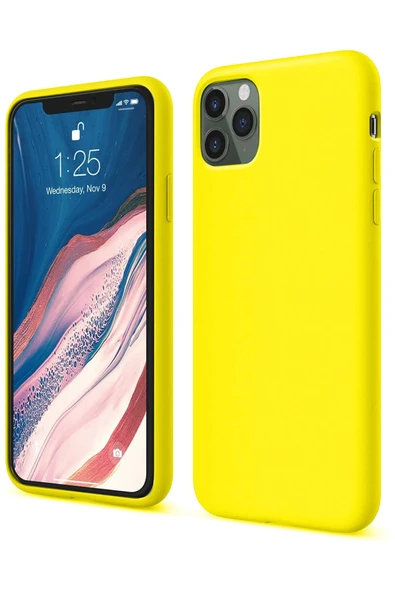 iPhone 11 Pro Kılıf First Silikon - Sarı-(5796) ürün görseli 1