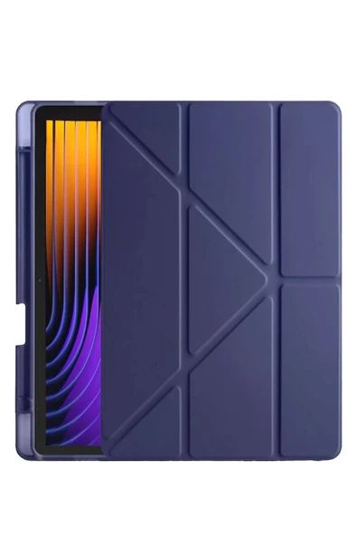 Xiaomi Pad 7 Pro Kılıf Kalemlikli Mars Tablet Kılıfı - Lacivert-(5796) ürün görseli 1