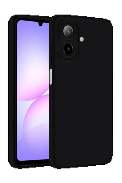 Samsung Galaxy A07 Nano içi Kadife Silikon - Siyah-(5796) ürün görseli 1