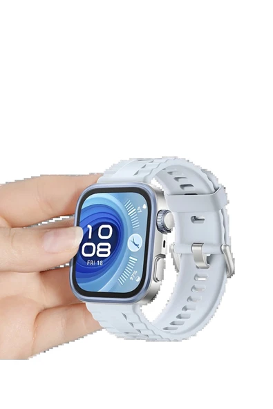 Huawei Fit 4 Nova Silikon Kordon - Bej-(5796) - Resim 4
