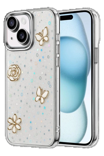 Apple iPhone 14 Fiyonk Desenli Kapak - Desen 2-(5796) ürün görseli 1