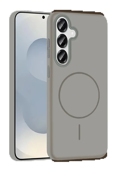 Samsung Galaxy S25 Broş Magsafe Kapak - Titan Gri-(5796) ürün görseli 1