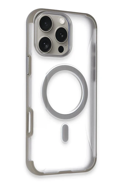 iPhone 16 Pro Hilton Magsafe Kapak - Titan Gri-(5796) ürün görseli 1