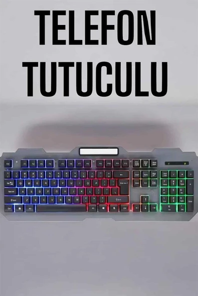 Q Klavye RGB Işıklı Klavye Ve Mouse Seti Kablolu Mouse Hediyeliş MİR46512908 ürün görseli 1