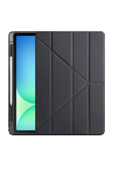 iPad Pro 11 (2024) Kılıf Kalemlikli Hugo Tablet Kılıfı - Siyah-(5796) ürün görseli 1