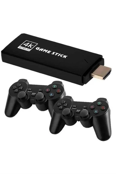 2 Kollu Kablosuz 2.4G Retro Oyunlar 4k Game Stick 3500 Oyun Atari MİR58503506 ürün görseli 1