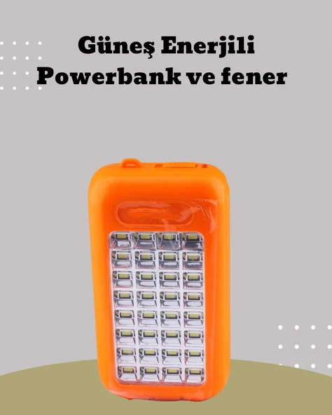 Güneş Paneli Destekli Powerbank ve LED Işıldak – 10000 mAh, Çift USB, Outdoor Kullanım İçin MİR58299689 ürün görseli 1