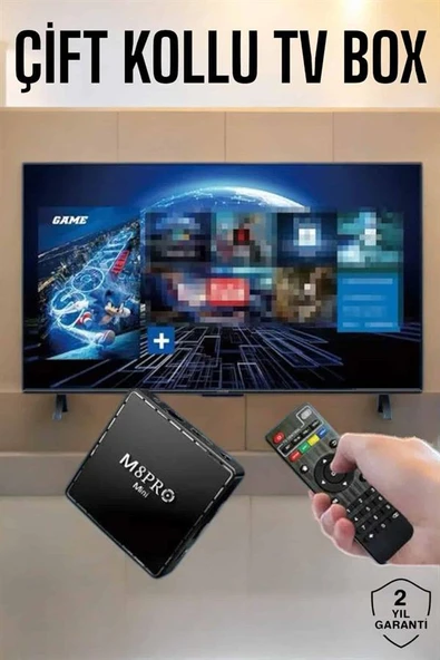 TV Game Box Netflix Youtube 1000 Oyunlu Android Oyun Konsolu Kumandalı MİR26410359 - Resim 2