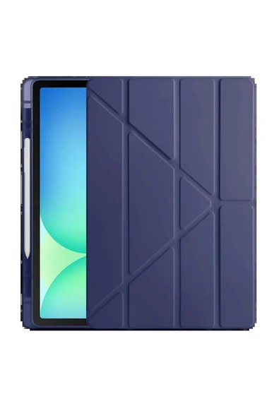 iPad Pro 11 (2024) Kılıf Kalemlikli Hugo Tablet Kılıfı - Lacivert-(5796) ürün görseli 1