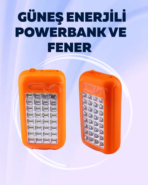 Gold Silver GS-875 Outdoor Powerbank & Işıldak – Güneş Paneli, 32 LED, 10000 mAh, Çift Çıkış MİR63767001 ürün görseli 1