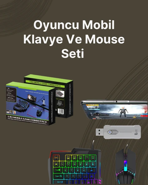 Kablosuz Mobil Oyun Kiti – 5 Parça Tam Set MİR87579043 ürün görseli 1