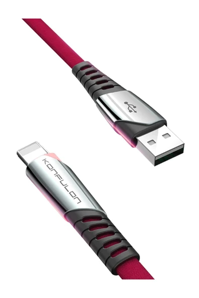 DC17 Lightning Kablo iphone Uyumlu 1M 2.4A - Kırmızı-(5796) ürün görseli 1
