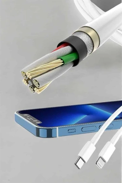 Iphone Tüm Modellerle Uyumlu Hızlı Şarj Kablosu İOS 30W MİR88201722 ürün görseli 1