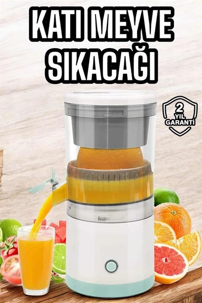 Taşınabilir Kablosuz Taşınabilir Şarjlı Narenciye Sıkacağı Portakal Meyve Sıkacağı Çift Bıçaklı MİR27016031 ürün görseli 1