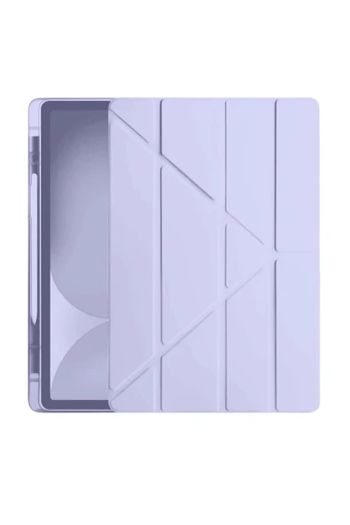 iPad Pro 11 (2024) Kılıf Kalemlikli Hugo Tablet Kılıfı - Lila-(5796) ürün görseli 1