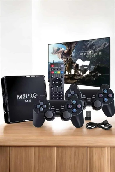 TV Game Box Netflix Youtube 1000 Oyunlu Android Oyun Konsolu Kumandalı MİR26410359 - Resim 3