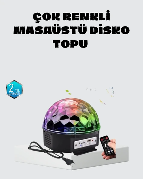 Taşınabilir Mini Disko Topu Lamba – Müzikle Senkronize Işık Efekti ve Parti Atmosferi MİR66242624 ürün görseli 1