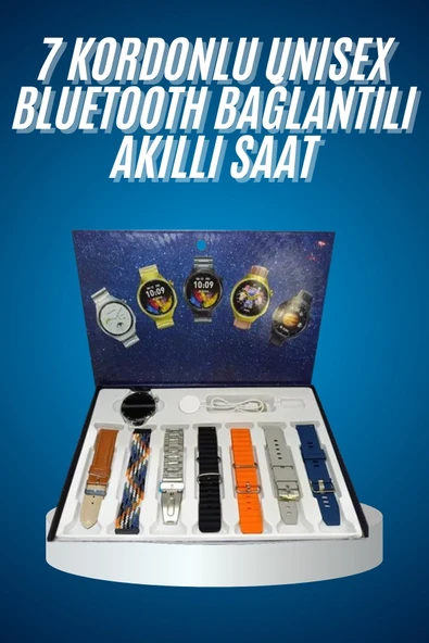 Unısex Yuvarlak Ekranlı 7 Kordonlu Akıllı Saat GPS Destekli Çoklu Kordon Seçeneği MİR85969071 ürün görseli 1