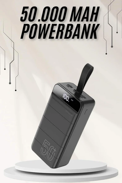Powerbank Çoklu Şarj Girişi 50.000 Mah Taşınabilir Dijital Göstergeli MİR35196113 ürün görseli 1