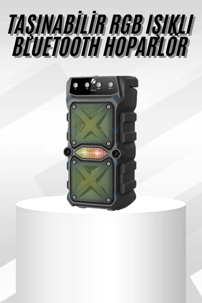 Çift Çıkışlı Güçlü Bataryalı Kablosuz Yüksek Ses Kaliteli Bluetooth Hoparlör MİR85223230 ürün görseli 1