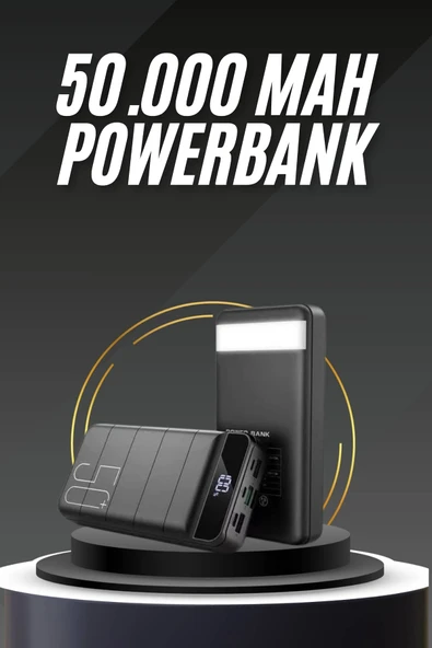 50.000 Mah Led Dijital Göstergeli USB Çıkışı Powerbank MİR65765271 ürün görseli 1
