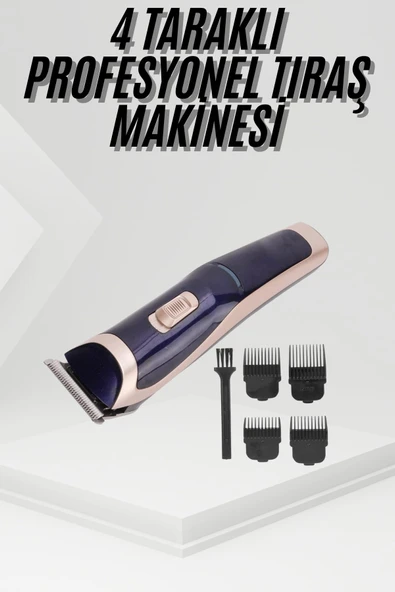 Tıraş Makinesi 4 Başlıklı Paslanmaz Çelik Bıçaklı Tüm Saç Tiplerine Uygun MİR37653698 ürün görseli 1