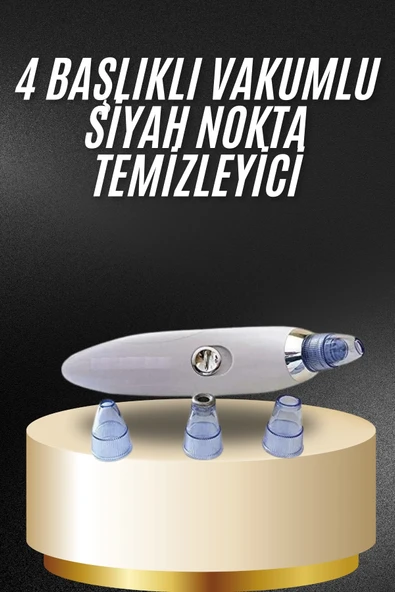 Yeni Nesil Vakumlu Pilli Siyah Nokta ve Yüz Temizleme Cihazı 4 Başlıklı MİR52037112 ürün görseli 1