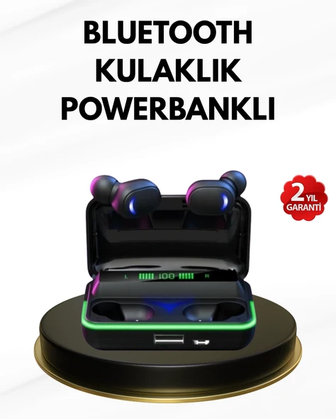 E10 Kablosuz Bluetooth Kulaklık – 3D Ses, Powerbank Şarj Kutusu MİR62957260 ürün görseli 1