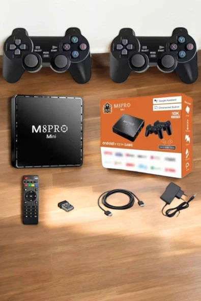 TV Box Çift Oyun Kollu 10000 Oyunlu Atari MİR29091603 - Resim 3