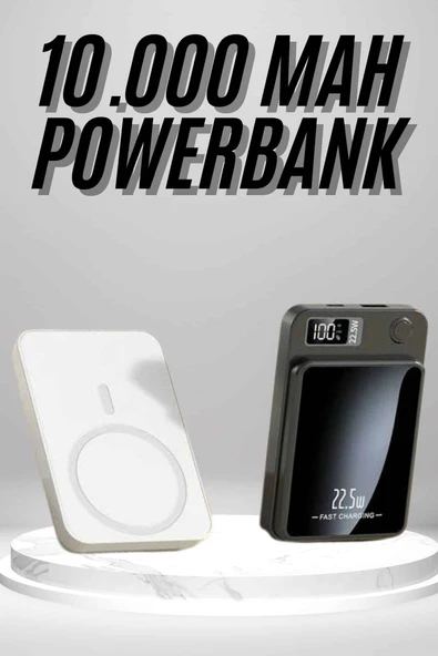 Magsafe Hızlı Şarj 10.000 Mah Wireless Şarj Powerbank Android ve İOS Uyumlu MİR93255393 ürün görseli 1