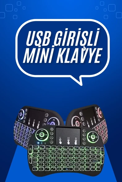 Mini Klavye Gaming Pc Playstation Ledli Mouse Rgb Mouse Bluetooth Usb MİR51050592 ürün görseli 1