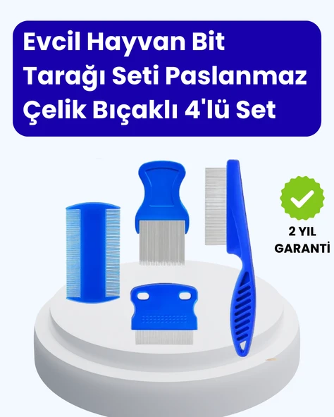 Evcil Hayvan Bakımı İçin Dayanıklı ve Çok Amaçlı Tarak Seti (4 Parça) MİR29724118 ürün görseli 1