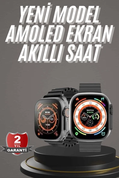 Akıllı Saat Kordon Hediyeli Güçlü Batarya Kapasiteli Titreşimli Bildirim Görme Unisex MİR89726942 ürün görseli 1