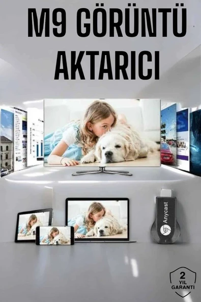 M9 Plus Kablosuz Görüntü+Ses Aktarıcı HDMI TV MİR94010920 ürün görseli 1
