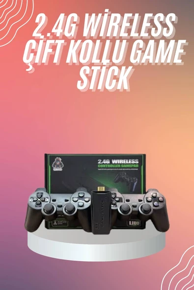 4k Game Stick Oyun Konsolu 2.4g Kablosuz Çift Kol Nostaljik Oyunlar MİR49835871 ürün görseli 1