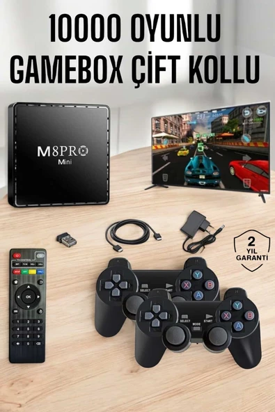 TV Box Çift Oyun Kollu 10000 Oyunlu Atari MİR29091603 ürün görseli 1