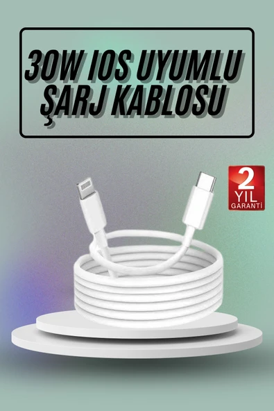 İOS Uyumlu 8 X Xs Xr 11 12 13 14/Pro Max Mini Plus Şarj Kablosu MİR93745740 ürün görseli 1