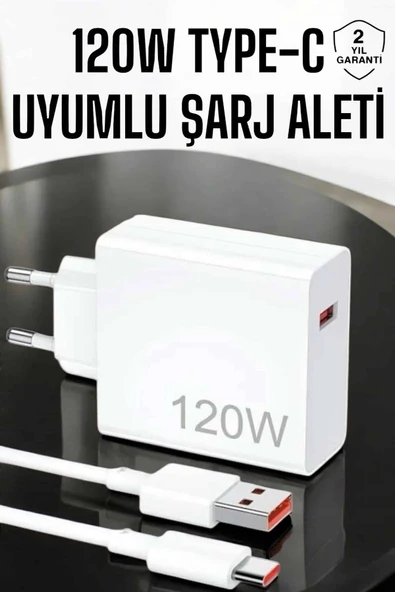120W Şarj Aleti Type-C Uyumlu Turbo Şarj Aleti MİR47612901 ürün görseli 1