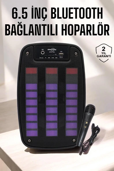 Bluetooth Hoparlör RGB Işıklı USB SD Kart Girişli Taşınabilir MİR50617394 ürün görseli 1
